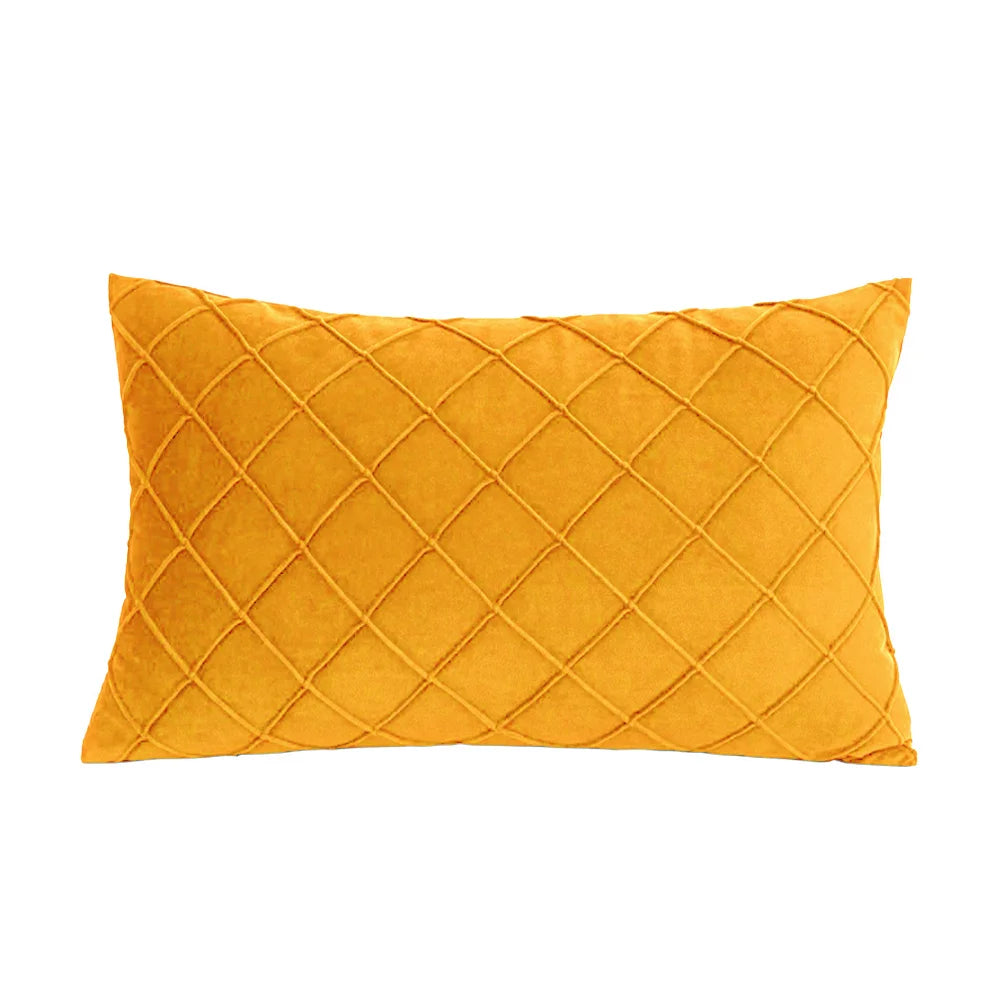 Kuddfodral i sammet 30x50 cm – enfärgat & mjukt