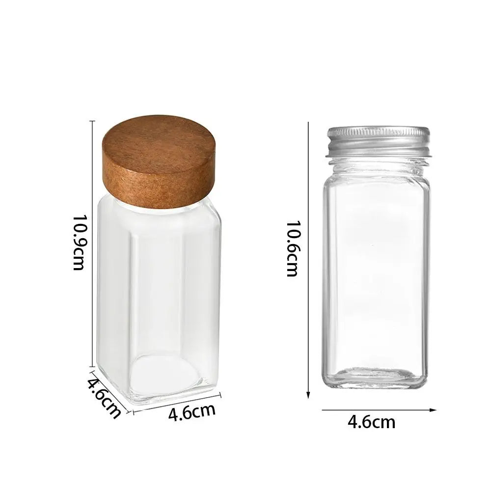 Förvaringsburk i glas med tätslutande trälock