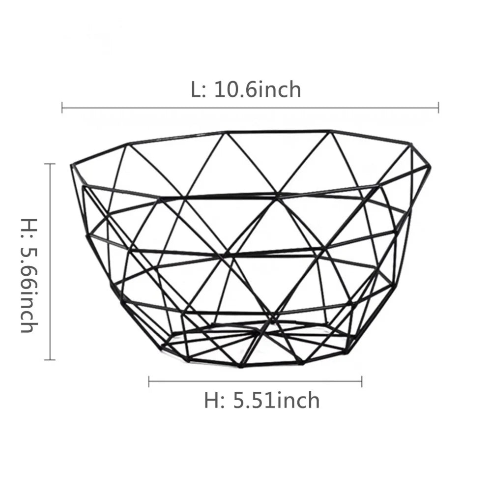 Fruktskål i metall med multifunktionell design