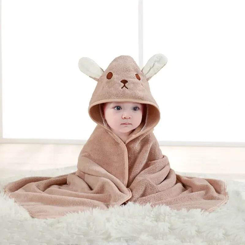 Mjuk & snabbtorkande babyhandduk med huva
