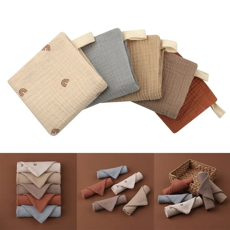 Mjuka babyhanddukar i bomull - 5-pack