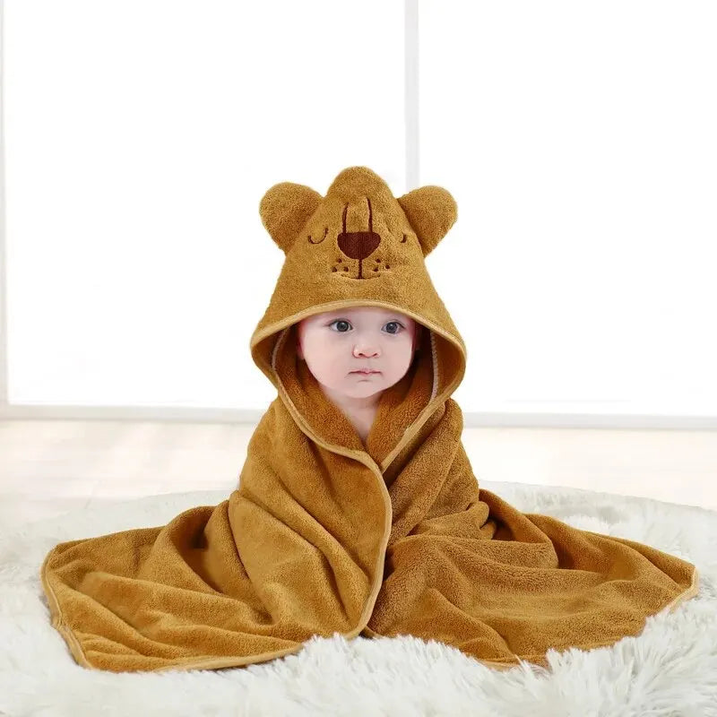 Mjuk & snabbtorkande babyhandduk med huva