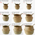 Woven basket in natural material