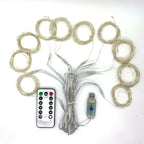 Dekorativ ljusslinga för gardin