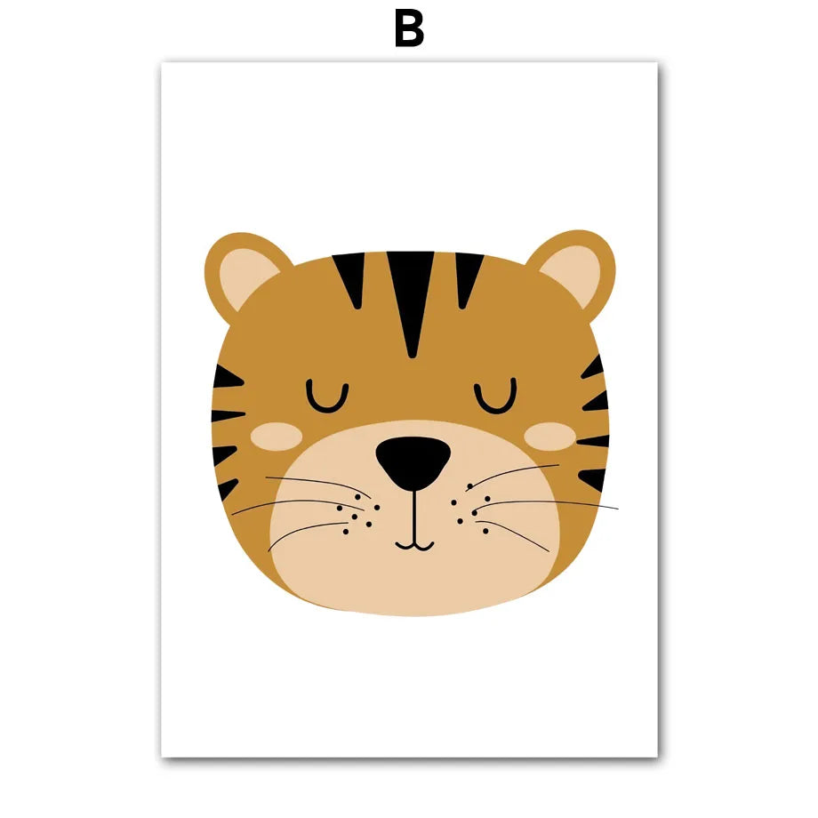 Djuraffisch på canvas