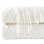 Oversized fringed throw