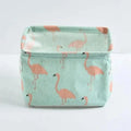 Water-resistant storage basket in cotton & linen