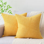 Lyxigt kuddfodral i randig manchester