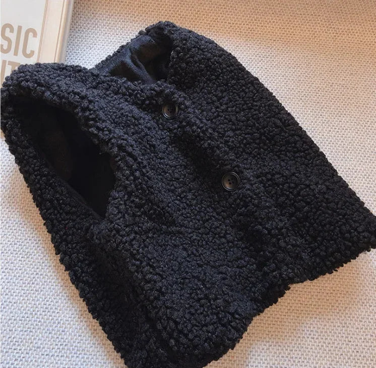 Mjuk fleeceväst i lammullsstil