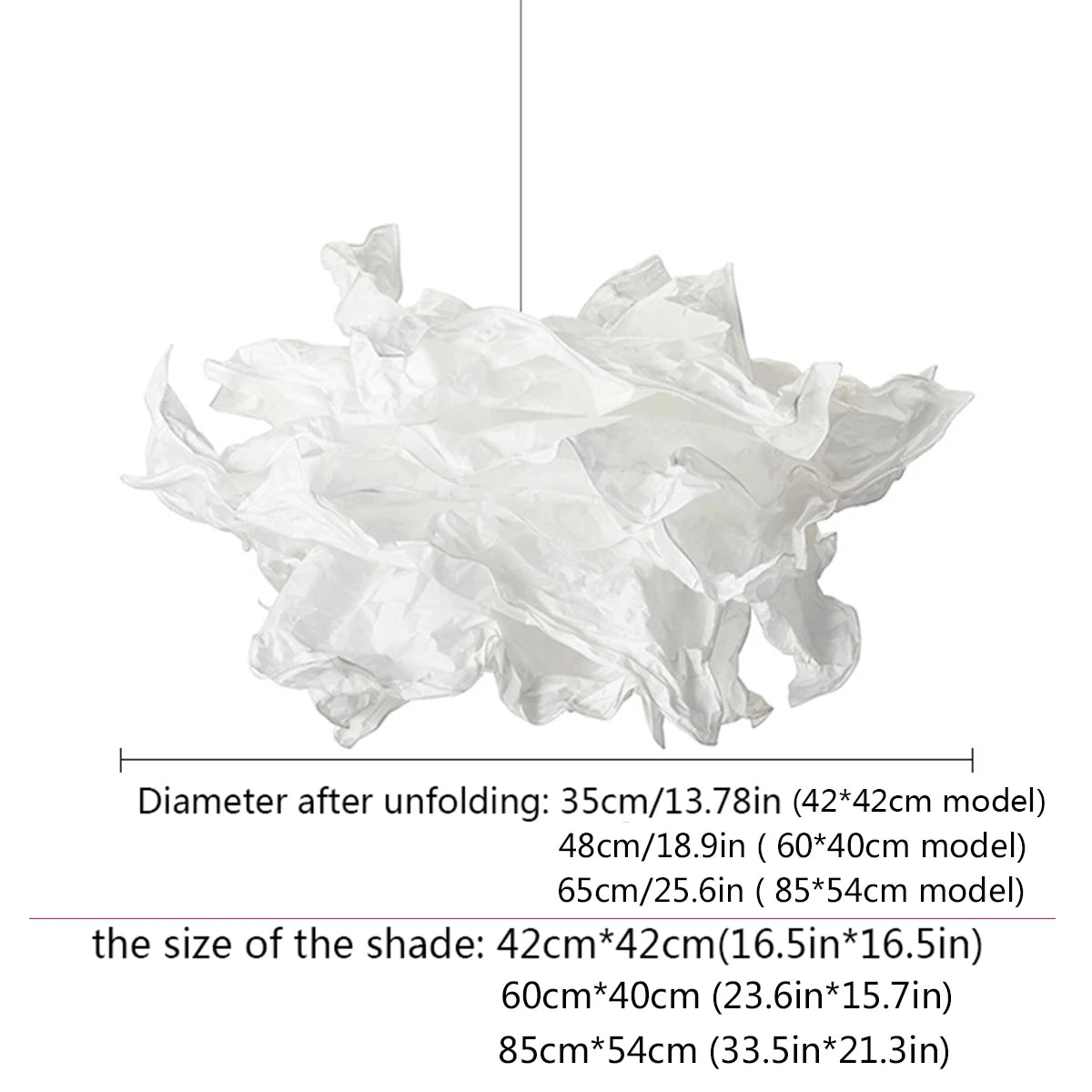Molnformad lampskärm