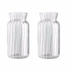 Transparent glasvas i retro randig design