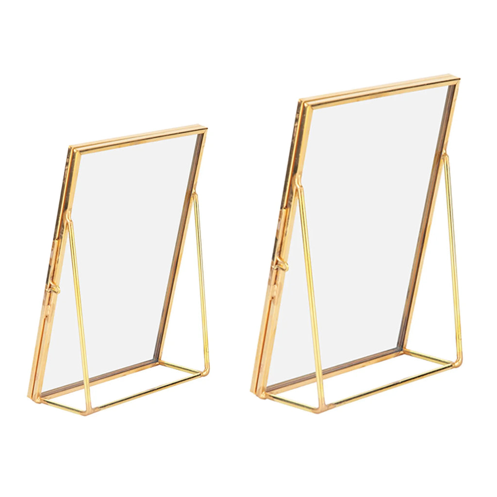 Fotoram i glas och mässing