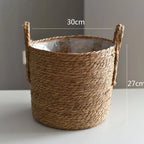 Braided basket for planting/storage