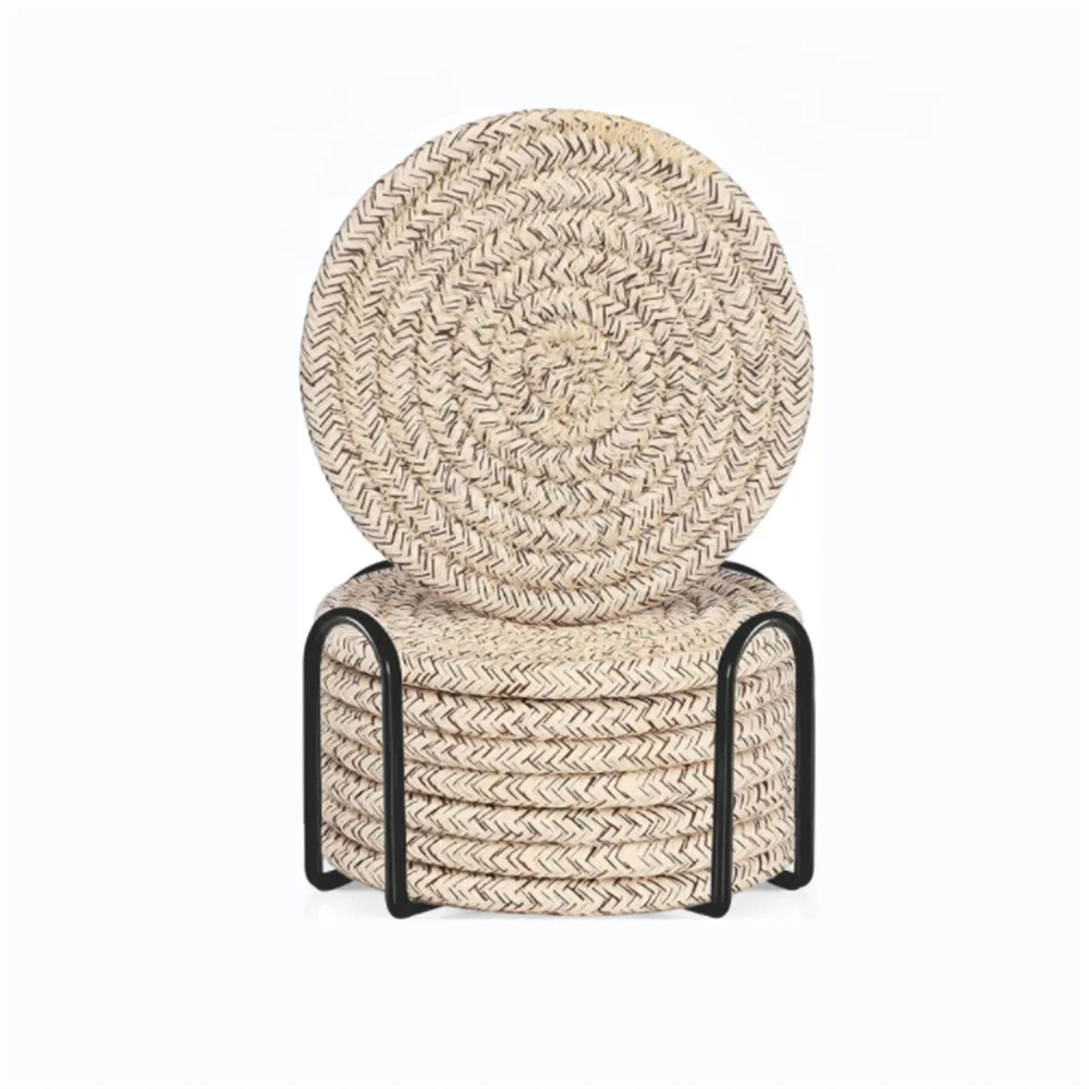 Elegant underlägg för glas/koppar i exklusiv bomullsblandning