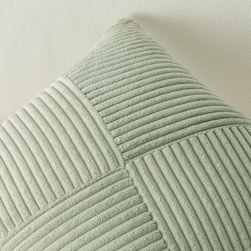 Lyxigt kuddfodral i randig manchester