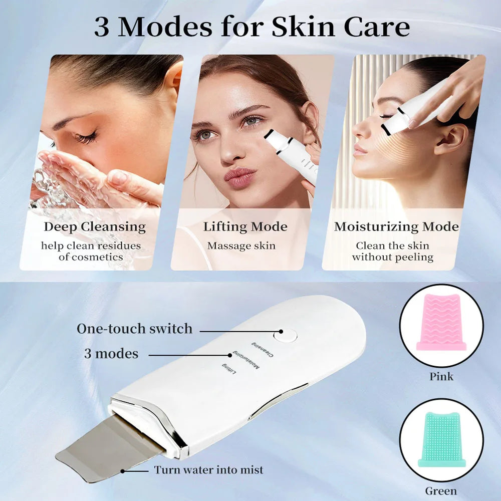 Electric facial cleanser with vibration and deep cleansing
