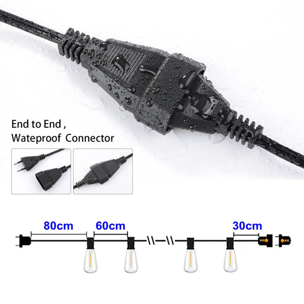 LED ljusslinga utomhus – varm och dekorativ belysning