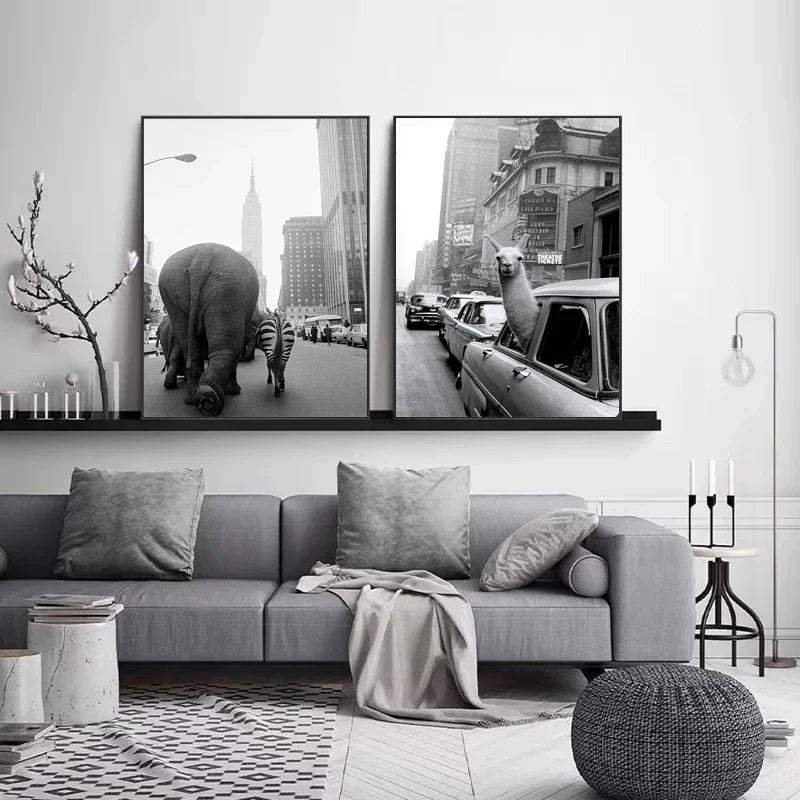 Stilren canvasmålning med unika motiv