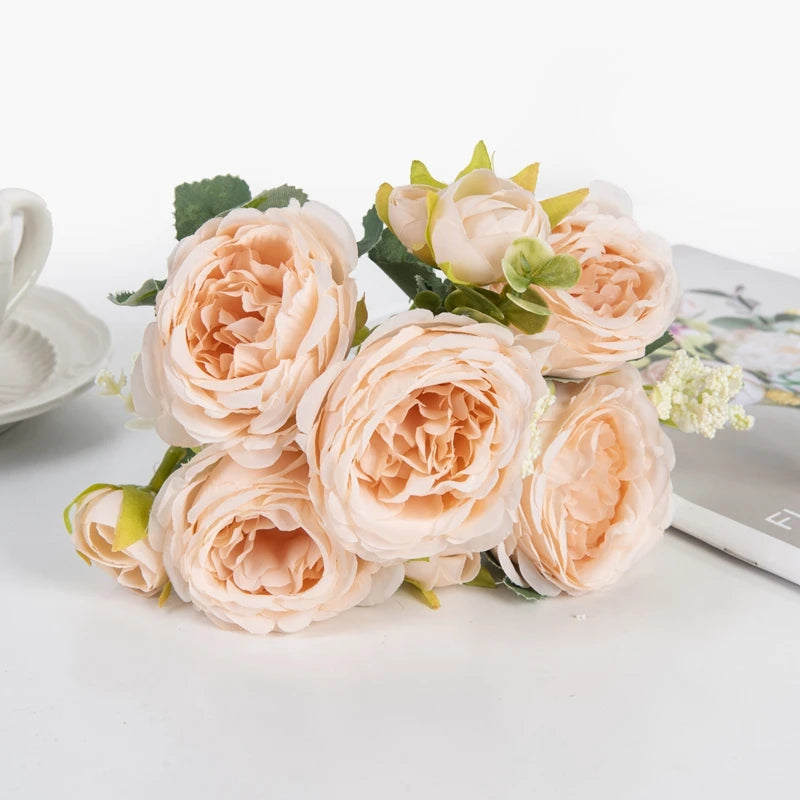 Konstgjord pionbukett