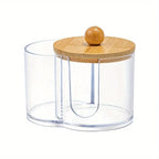 Transparent förvaring med dubbla fack för bomullspads & tops