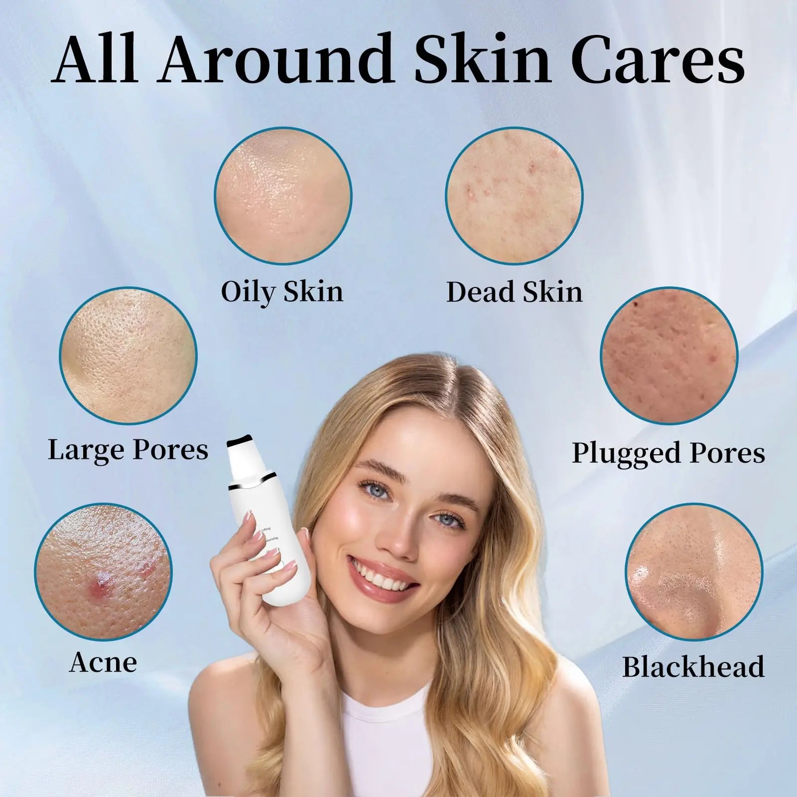 Electric facial cleanser with vibration and deep cleansing