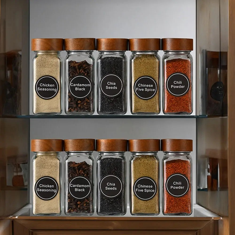 Förvaringsburk i glas med tätslutande trälock