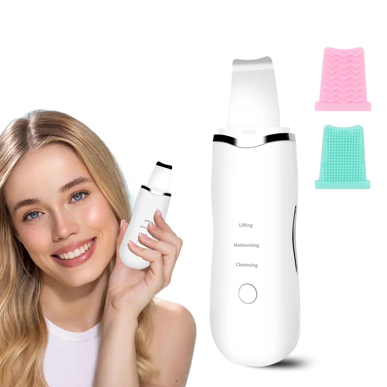 Electric facial cleanser with vibration and deep cleansing