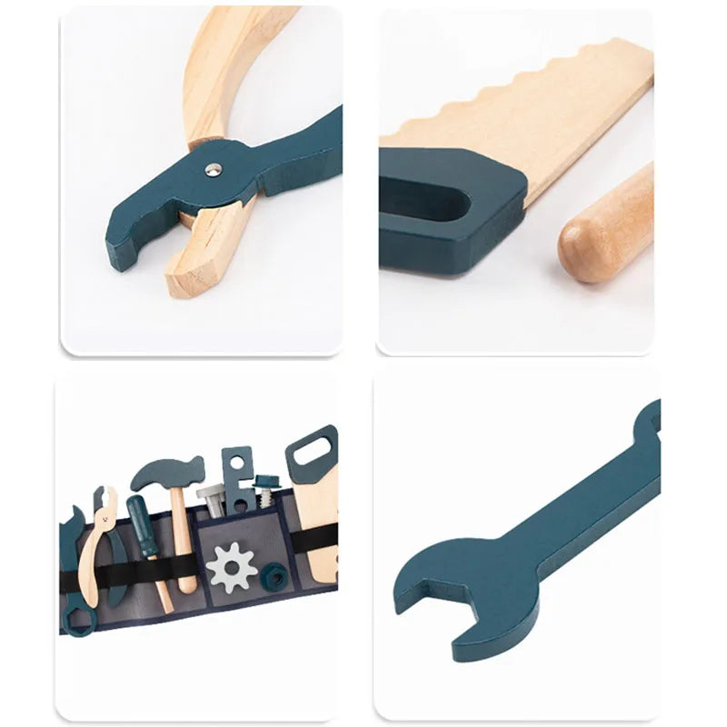 Lekfullt verktygsset i trä