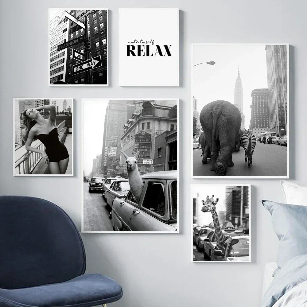 Stilren canvasmålning med unika motiv