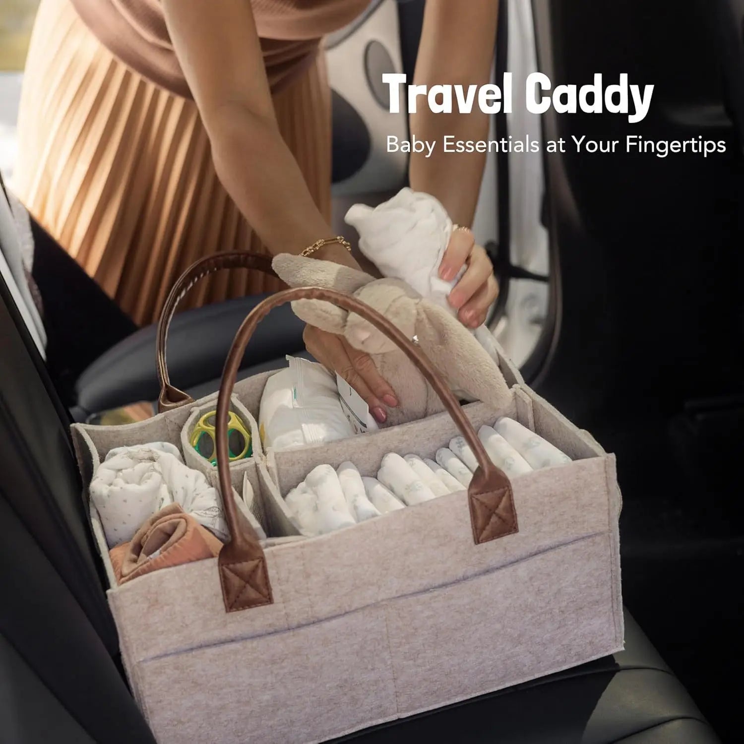 Stilren förvaringskorg för barnrummet