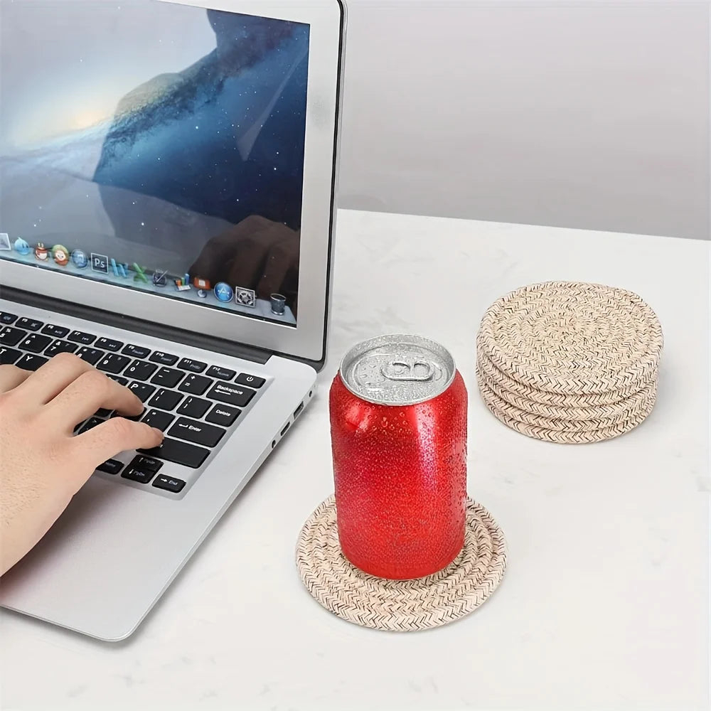 Elegant underlägg för glas/koppar i exklusiv bomullsblandning