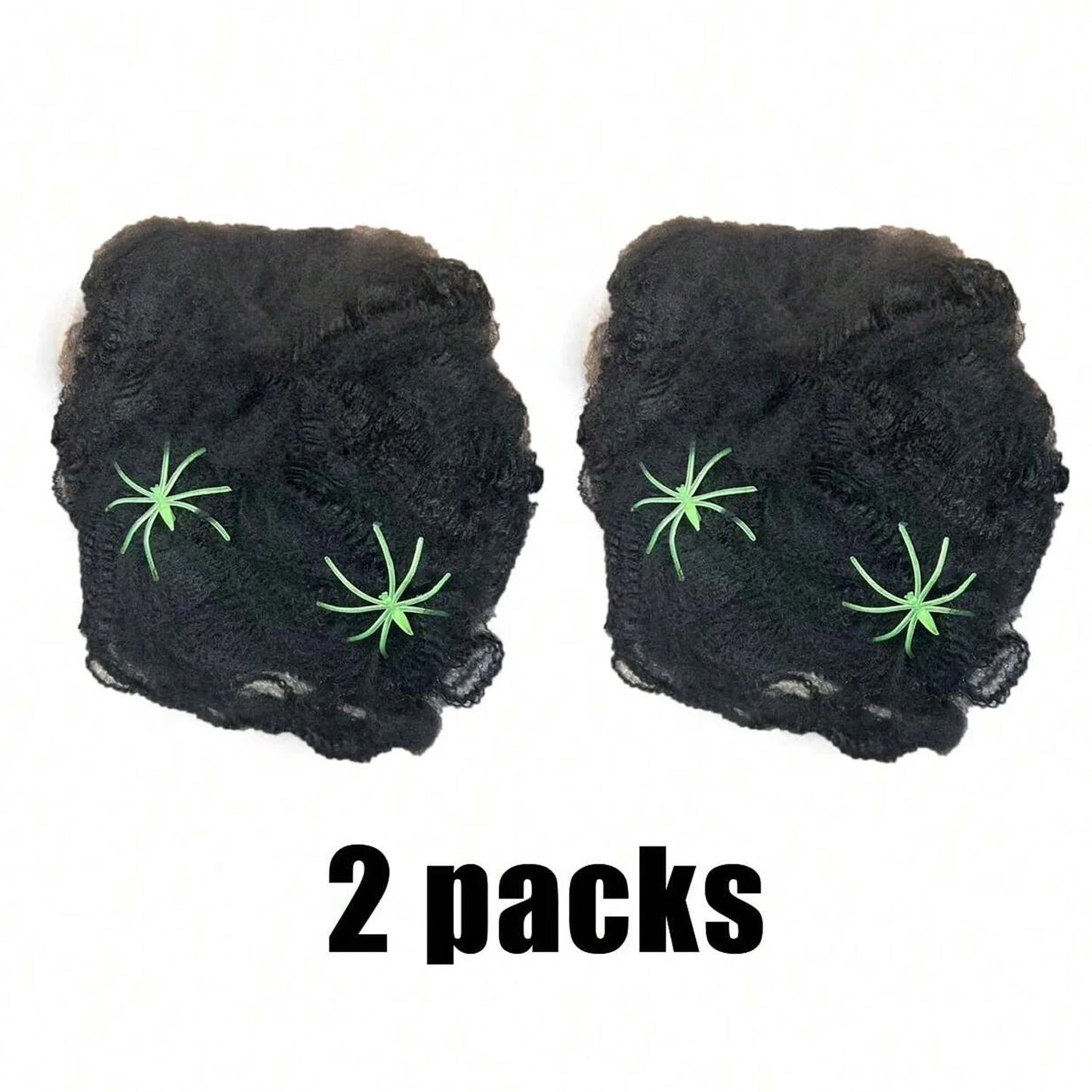 Dekorativa spindelnät i bomull – 2-pack