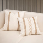 Dekorativa kuddfodral i bomull och linne