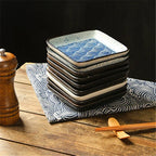 Fyrkantigt serveringsfat i keramik