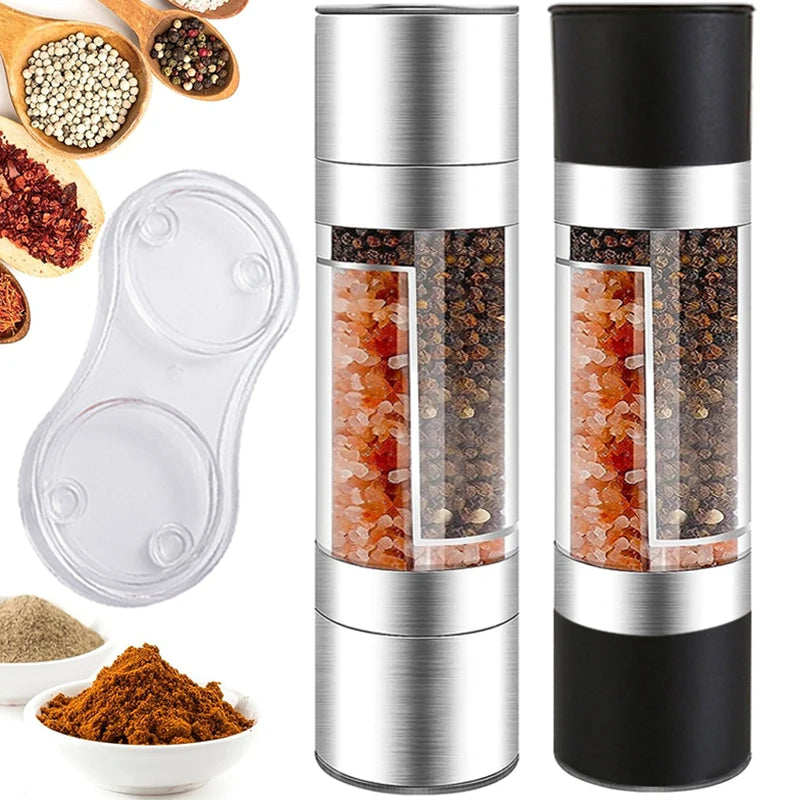 Stainless steel salt &amp; pepper mill with adjustable ceramic grinder