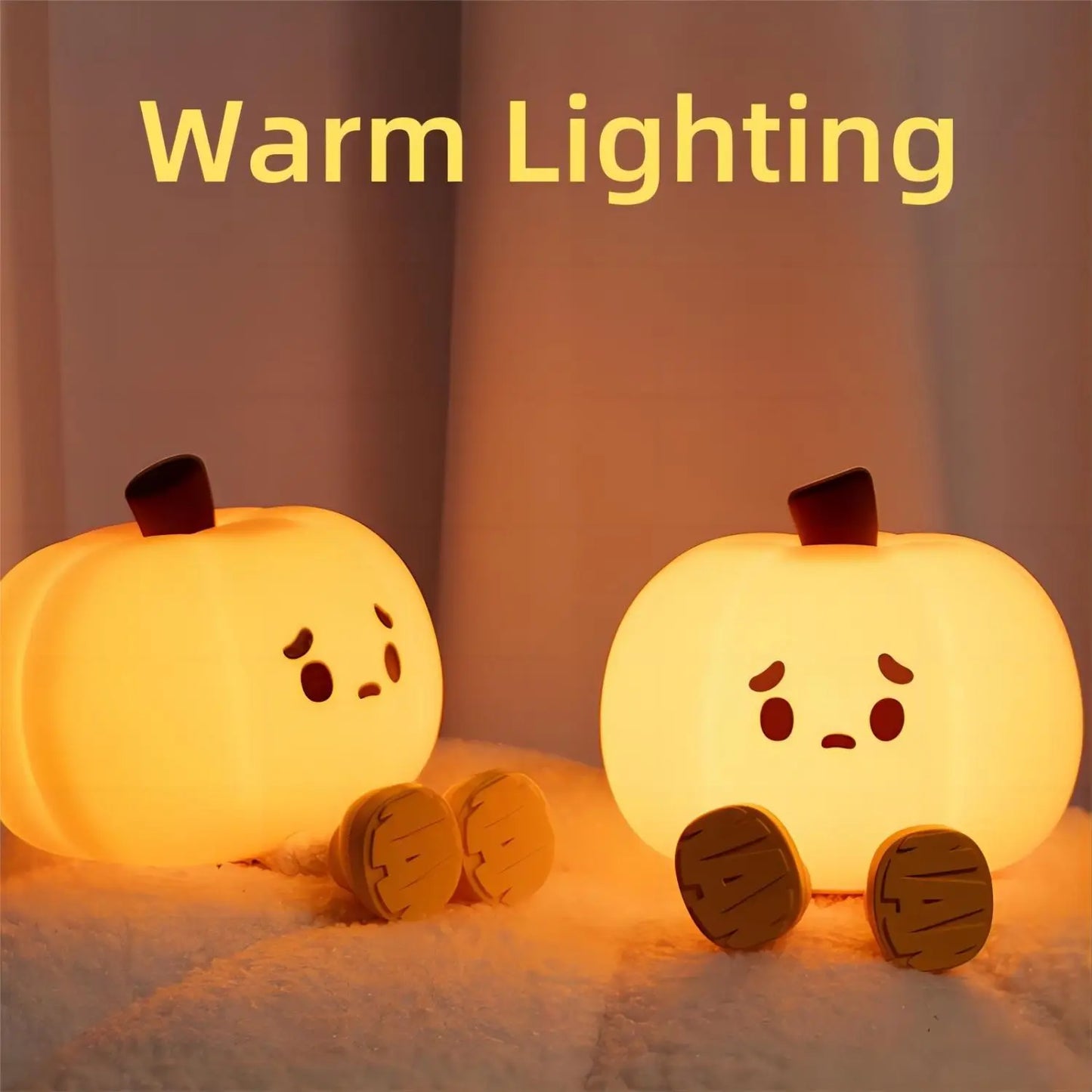 Pumpa nattlampa med mjukt sken
