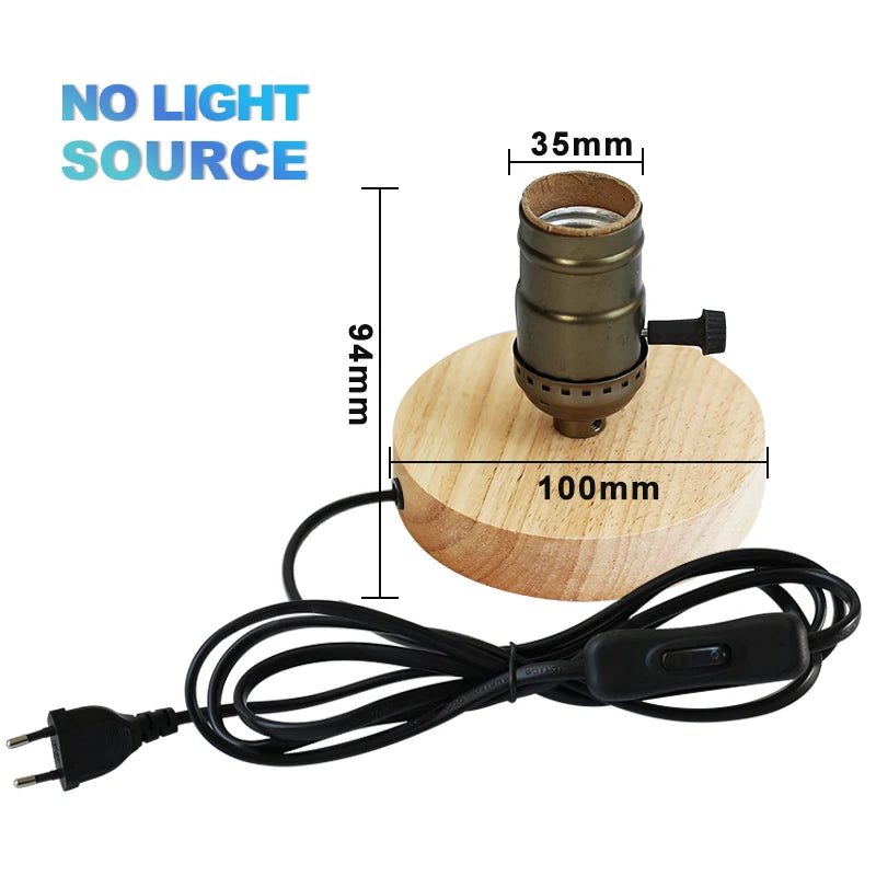 Minimalistisk bordslampa i trä