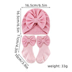 2-delat set med babyturban och strumpor