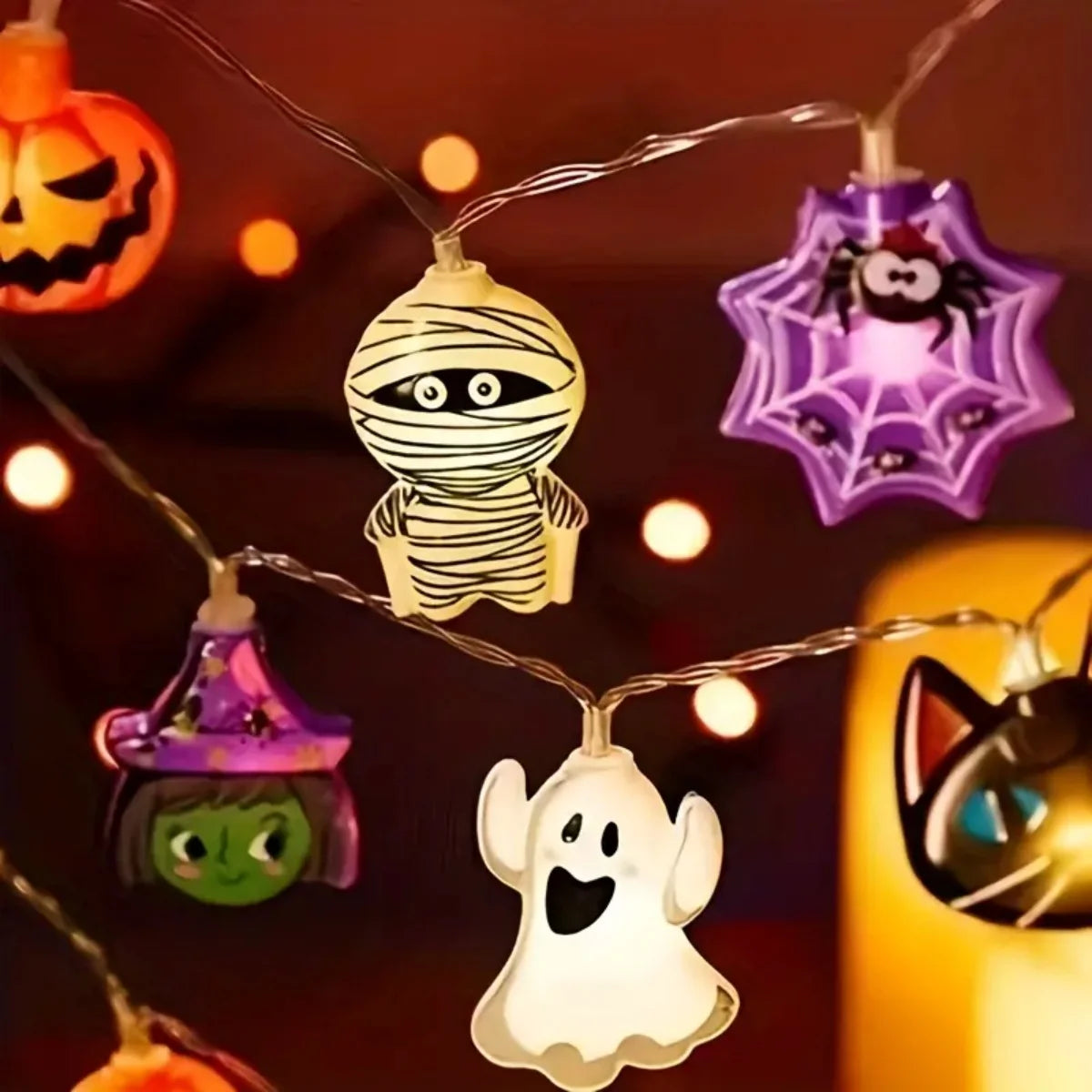 Batteridriven ljusslinga för Halloween