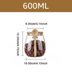 Glasburk med lock och sked