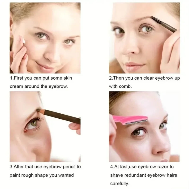 Eyebrow razors for precise & gentle facial care 30-pack