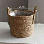 Braided basket for planting/storage