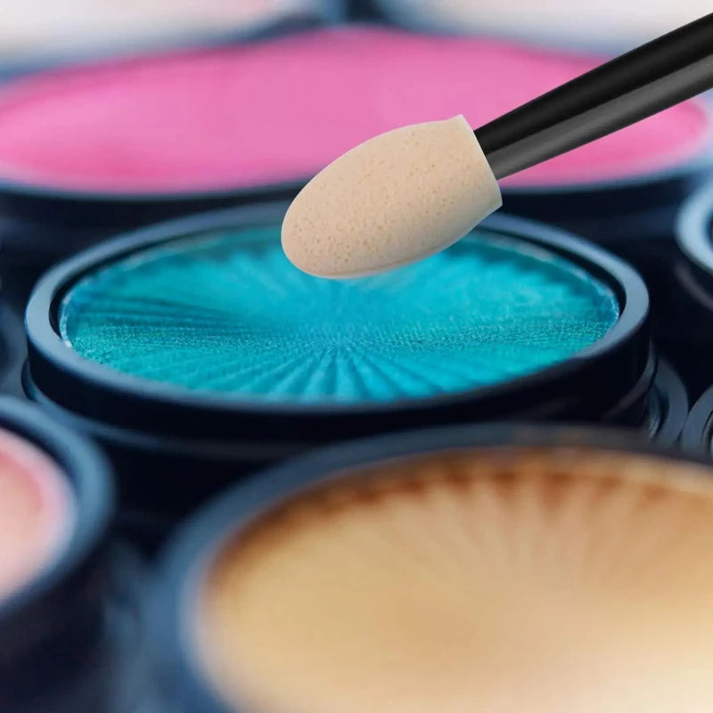 Engångsapplikatorer för ögonskugga med dubbla sidor & förvaringsask