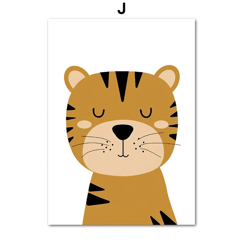 Djuraffisch på canvas