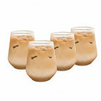 Räfflade dricksglas i elegant design 4/6 pack