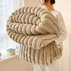 Soft quality blanket with temperature regulating effect