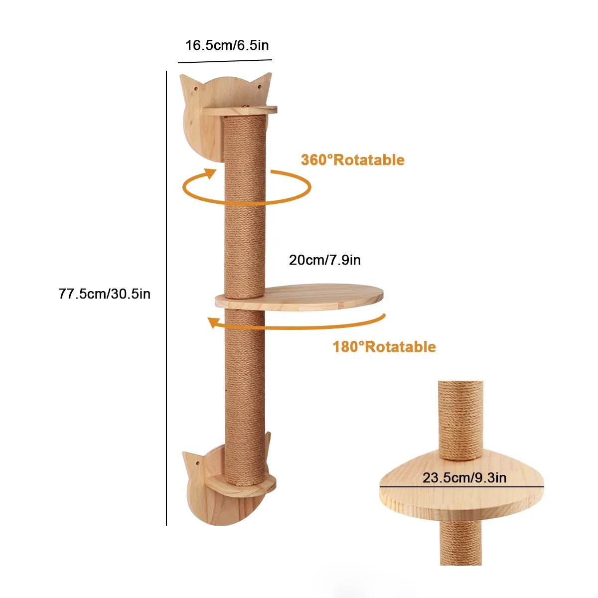Väggmonterat klättersystem för lek, vila och klös