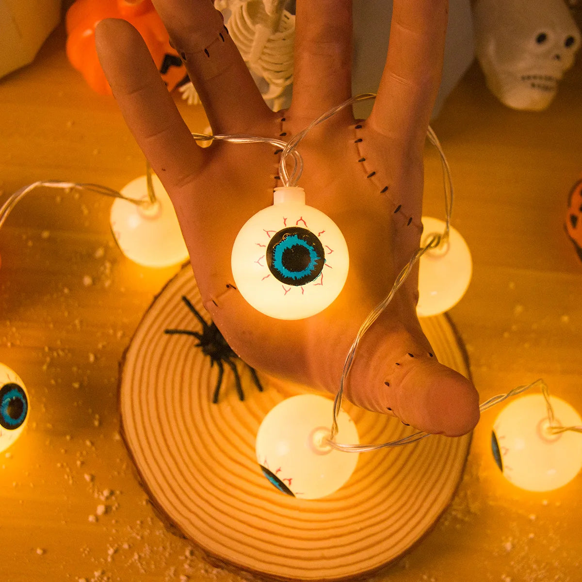 LED ljusslinga med halloweenmotiv 1,5 m