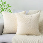 Lyxigt kuddfodral i randig manchester