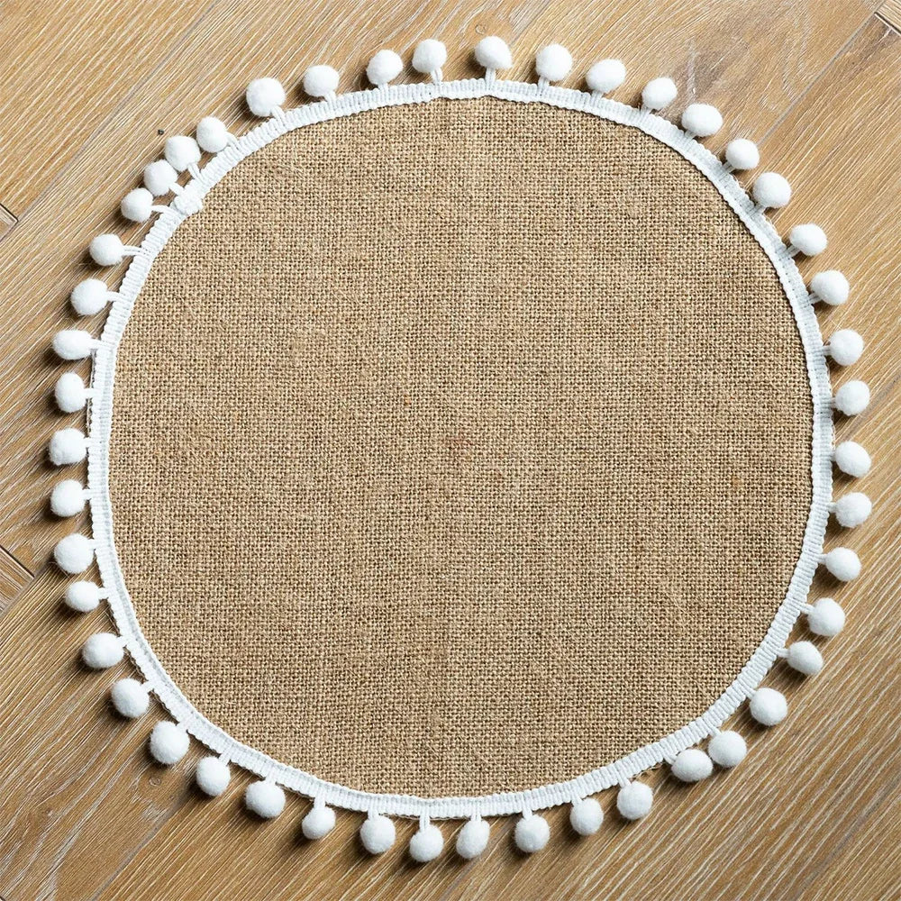 Flätade bordstabletter i juteimitation 2-pack